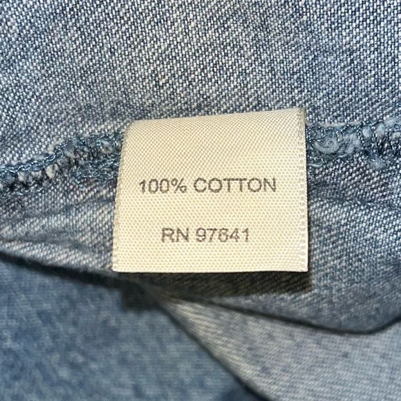 J. Jill Petite Women’s Long Sleeves Denim Blouse size LP - Picture 7 of 8